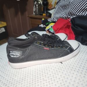 LEVIS EUC MENS SZ 12 SIGNATURE DENIM BLACK SNEAKER SHOES